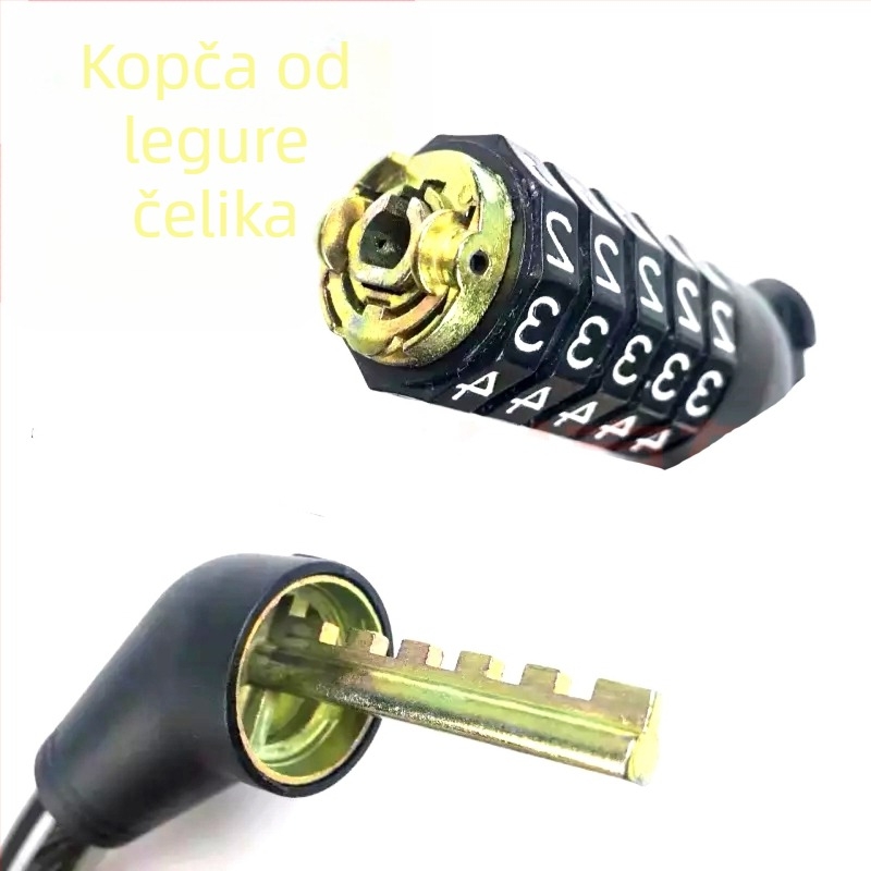 Neutral petocifrena kombinacijska brava za planinski bicikl, kabel od metalne legure, model 8762