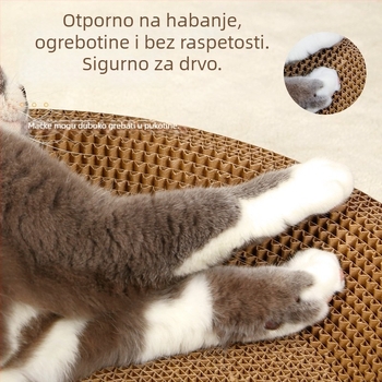 Grebalica za mačke s integriranim skloništem, ovalna igračka od Kraft papira, model PJY-001, jednostavan stil