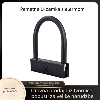 U-oblika brava s pametnim alarmom za bicikle i električna vozila (Model: Smart alarm U-shaped lock; Materijal: Solid alloy steel; Opseg primjene: bicikli/električna vozila/motocikli; Težina: 750 g)