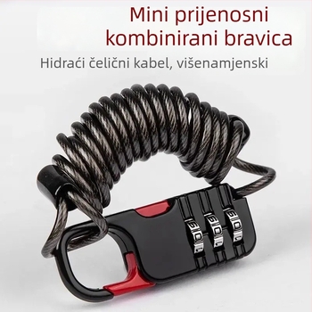 Pengyi Digitalni čelični kabel zaključavanje FDMMSUO za bicikl i kacigu – moderan minimalistički dizajn