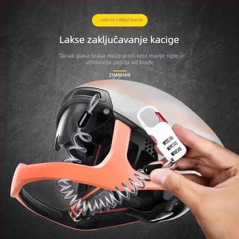 Pengyi Digitalni čelični kabel zaključavanje FDMMSUO za bicikl i kacigu – moderan minimalistički dizajn