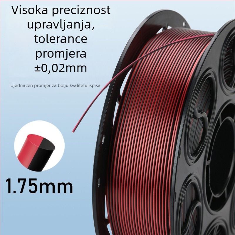 PLA Silk filament za 3D ispis — kružnog presjeka, duljina 330 m, gustoća 1.26 g/cm3