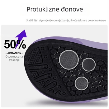 Ženske indoor tenisice za trening — mekani đon, tihe, protuklizne, apsorpcija šokova; materijal đona: prirodni kaučuk