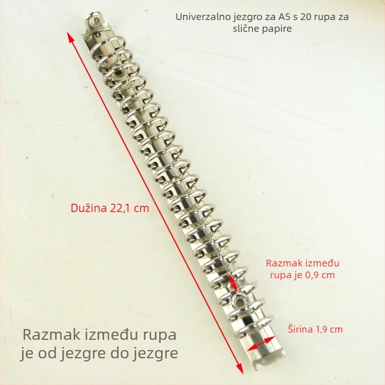 Meiyu Ručni dnevnik – Metalni prstenasti klips za povezivanje, Tip 0, Model 088, Pakiranje na veliko