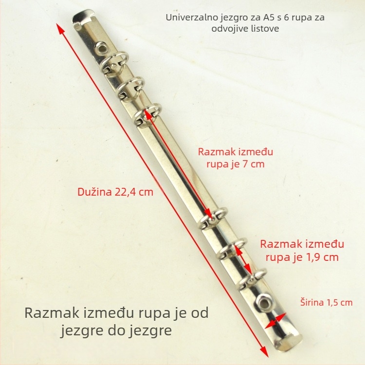 Meiyu Ručni dnevnik – Metalni prstenasti klips za povezivanje, Tip 0, Model 088, Pakiranje na veliko