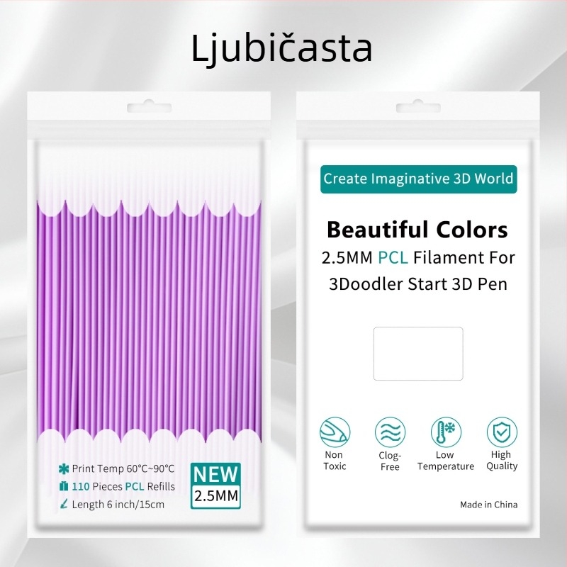 PCL potrošni materijal za 3Doodler pri niskoj temperaturi, 2,5 mm, kružni presjek