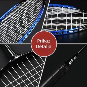 DHS badminton raketa s okvirom od ferroalij, vlaknaste silk užice, bez logotipa