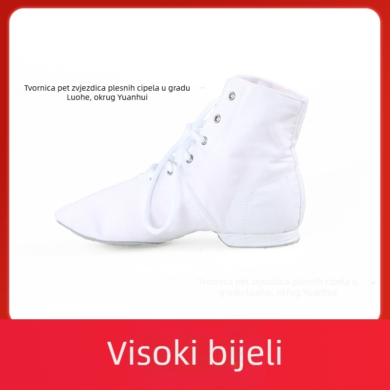 Plesne cipele – prozračne, lagane, s vezivanjem, za džez, etnički i kvadratni ples, potplat od velura