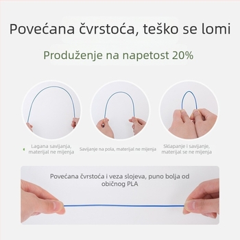 Leji PLA+ filament za 3D ispis, promjer 1,75 mm, točnost 0,1 mm, 1 kg