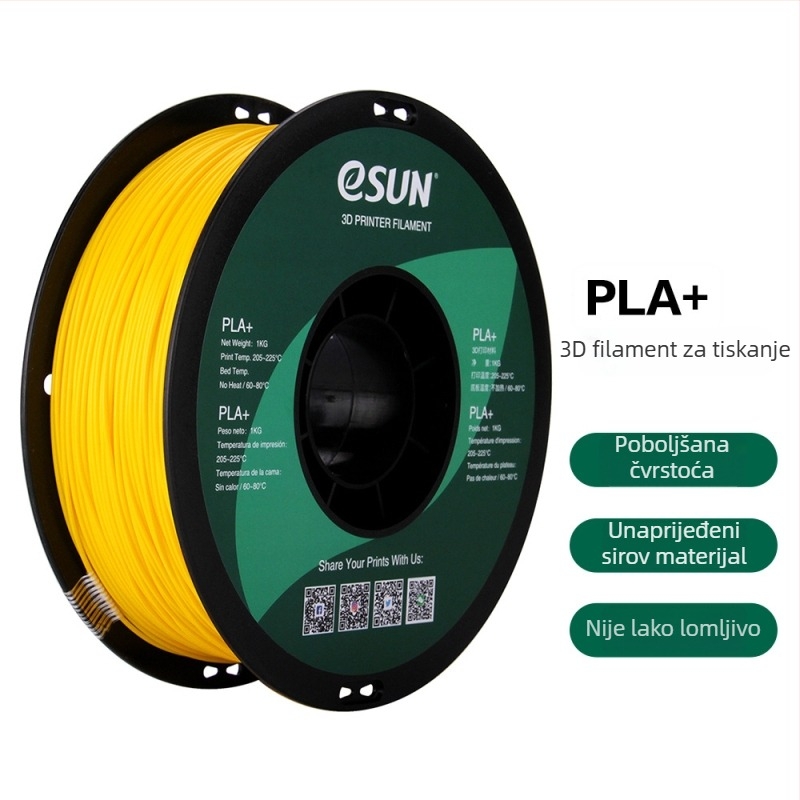 Leji PLA+ filament za 3D ispis, promjer 1,75 mm, točnost 0,1 mm, 1 kg
