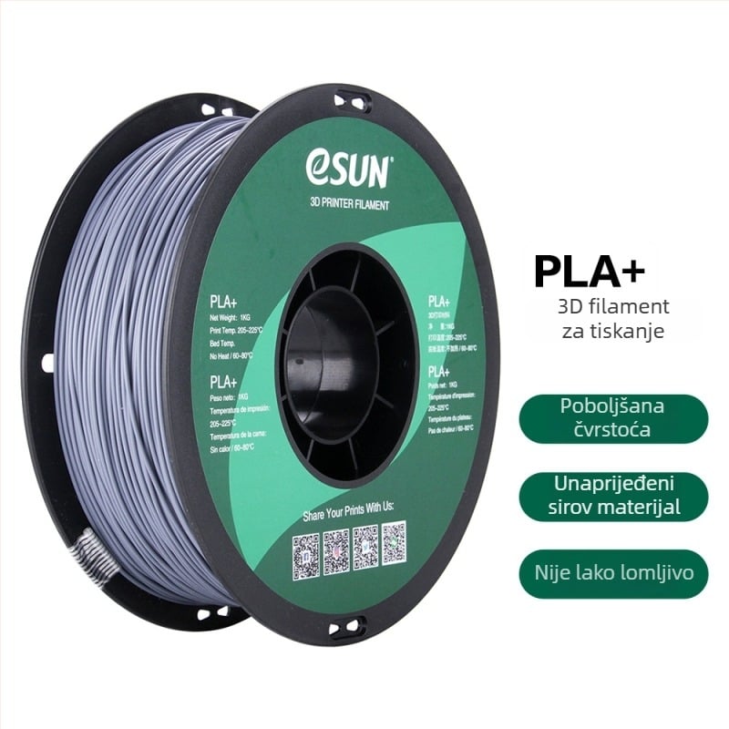 Leji PLA+ filament za 3D ispis, promjer 1,75 mm, točnost 0,1 mm, 1 kg