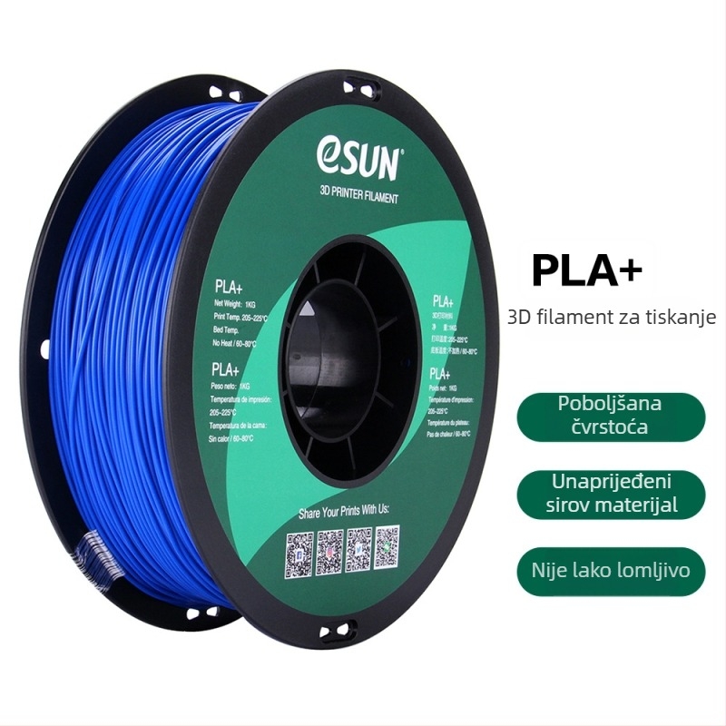 Leji PLA+ filament za 3D ispis, promjer 1,75 mm, točnost 0,1 mm, 1 kg