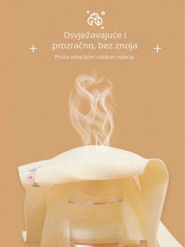 Dječji pamučni grudnjak u stilu prsluka, 1/2 šalice, tanko oblikovane šalice, prozračan i udoban