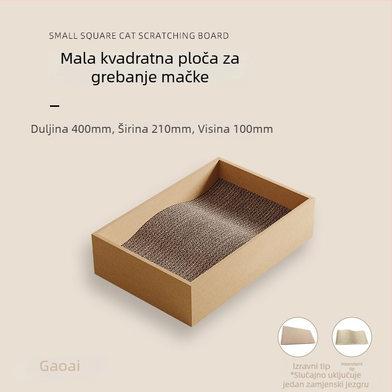 L-oblik grebalica za mačke s integriranim gnijezdom, uspravna, otporna na habanje