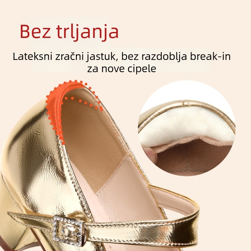 Ženske latino plesne cipele, mekana podloga, prozračan gornji dio od sintetičke kože, lagane