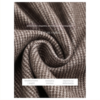 Žensko usko sako od odijela, retro stil, jednostavan uzorak, ovratnik od sakoa, jednostruko zatvaranje, poliester