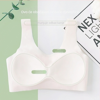 Bezrukni grudnjak u vest stilu za djevojčice 12–15 godina; glavni materijal: najlon s 80% elastana; podstava: pamuk; puni košarica, oblikovane pjenaste čašice