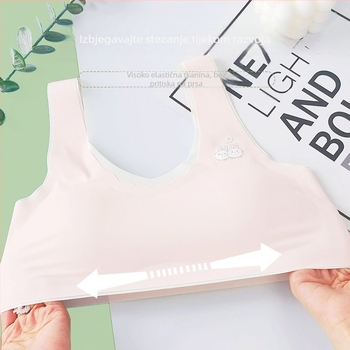 Bezrukni grudnjak u vest stilu za djevojčice 12–15 godina; glavni materijal: najlon s 80% elastana; podstava: pamuk; puni košarica, oblikovane pjenaste čašice