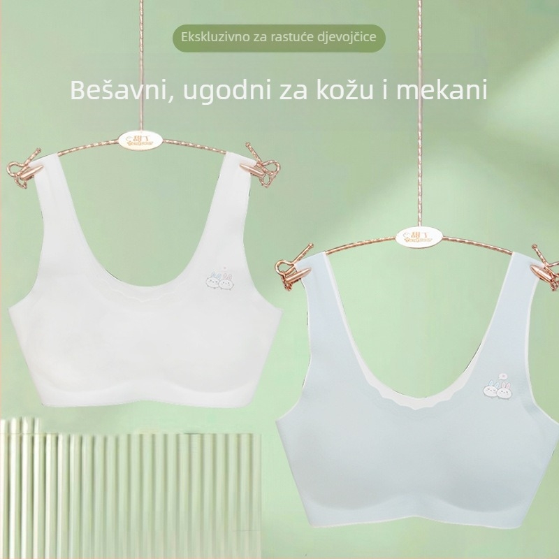 Bezrukni grudnjak u vest stilu za djevojčice 12–15 godina; glavni materijal: najlon s 80% elastana; podstava: pamuk; puni košarica, oblikovane pjenaste čašice