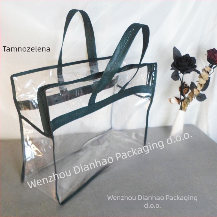 Dianhao četverodijelni prozirni torbice sa zatvaračem za skladištenje, PVC materijal, pogodna za darovno pakiranje, vodootporne i otporno na plijesan