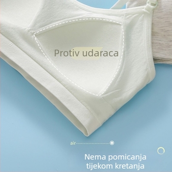 Sportski grudnjak‑vest za tinejdžerice, materijal: regenerirana celulozna vlakna; trokutasti košar; tanki kalup; podstava 100% pamuk; odvojive dvostruke naramenice