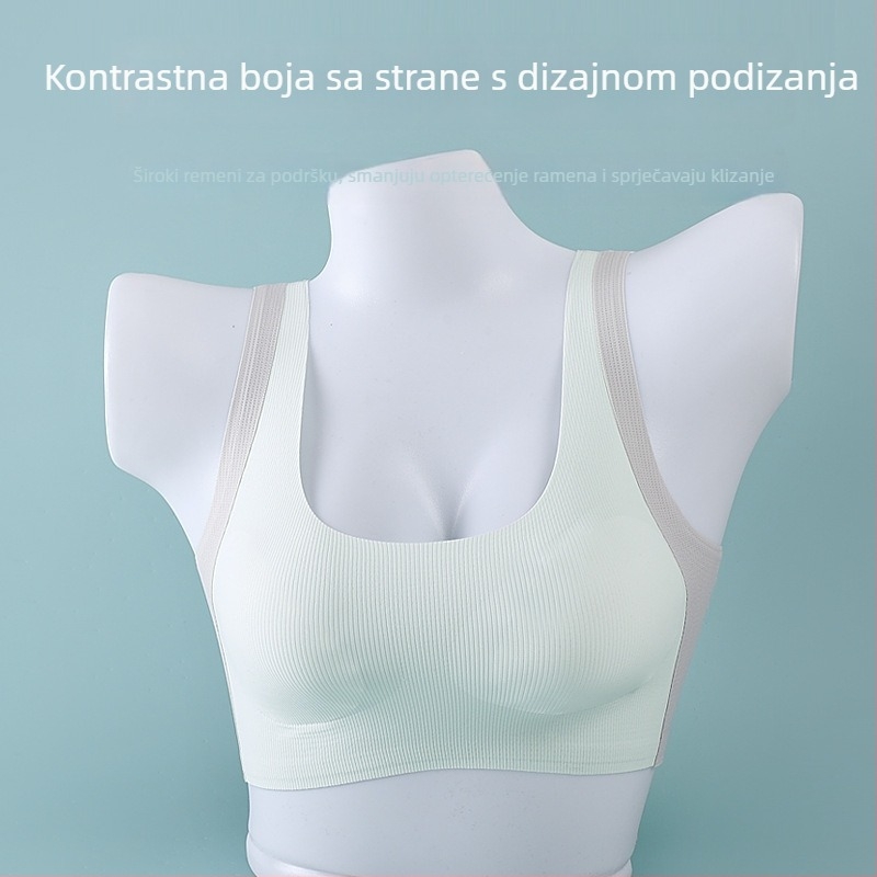 Grudnjak za tinejdžerice, vest-stil, najlon, puna šalica, tanak oblikovan kup, podstava najlon, fiksni dvostruki remeni, prozračan i udoban