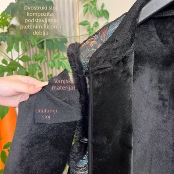 Jakardom vez s etničkim stilom, bez rukava, V-izrez, ultra kratka duljina (≤40 cm), punilo vuna, glavni materijal: rayon, A-oblik siluete