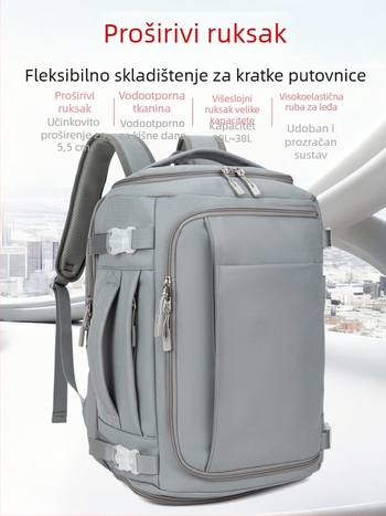 Unisex ruksak od Oxford platna, 20–35L, proširiva kapaciteta, pogodan za 16-inčni prijenosnik, za putovanja i poslovne potrebe
