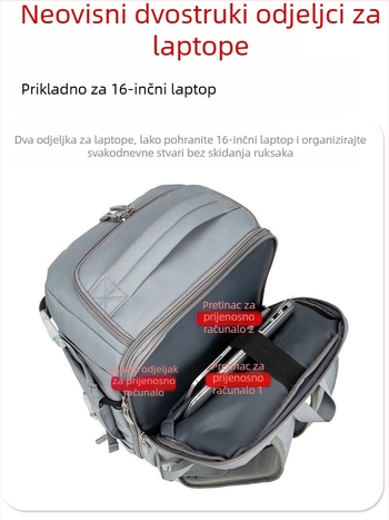 Unisex ruksak od Oxford platna, 20–35L, proširiva kapaciteta, pogodan za 16-inčni prijenosnik, za putovanja i poslovne potrebe