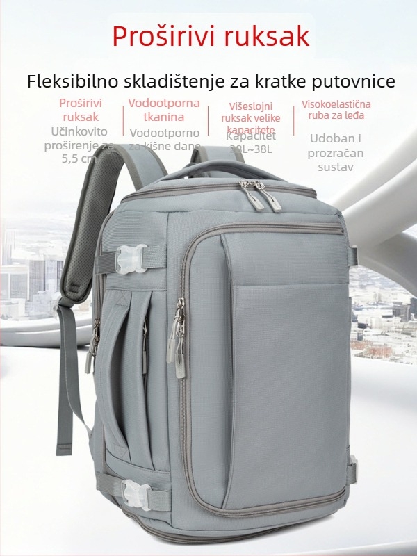 Unisex ruksak od Oxford platna, 20–35L, proširiva kapaciteta, pogodan za 16-inčni prijenosnik, za putovanja i poslovne potrebe