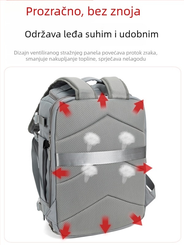 Unisex ruksak od Oxford platna, 20–35L, proširiva kapaciteta, pogodan za 16-inčni prijenosnik, za putovanja i poslovne potrebe