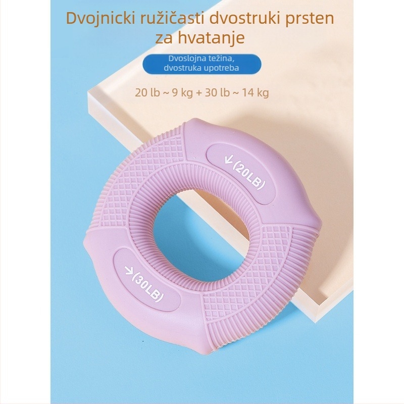 Silikonski prsten za jačanje snage ruke i prstiju — gripper uređaj za trening podlaktice i opuštanje mišića