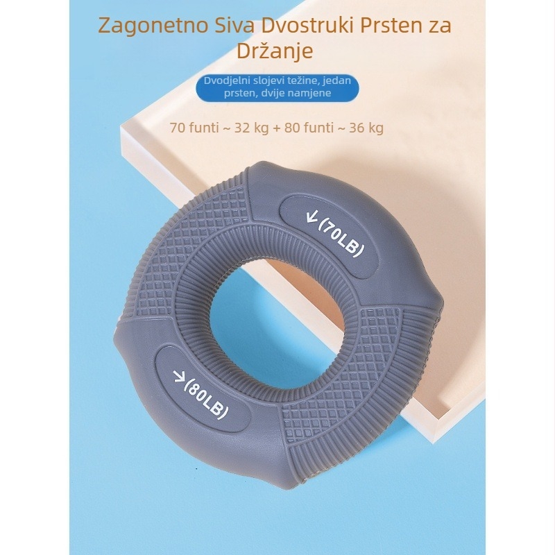 Silikonski prsten za jačanje snage ruke i prstiju — gripper uređaj za trening podlaktice i opuštanje mišića