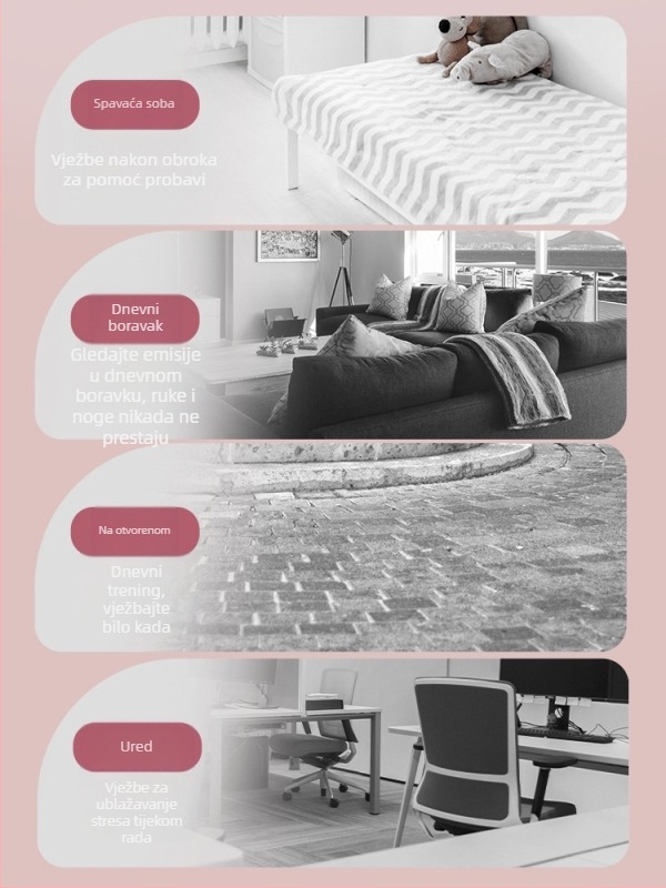 Xtep napinjač s pedalom za žene – fitness za oblikovanje trbuha i leđa, elastična traka, TPE materijal