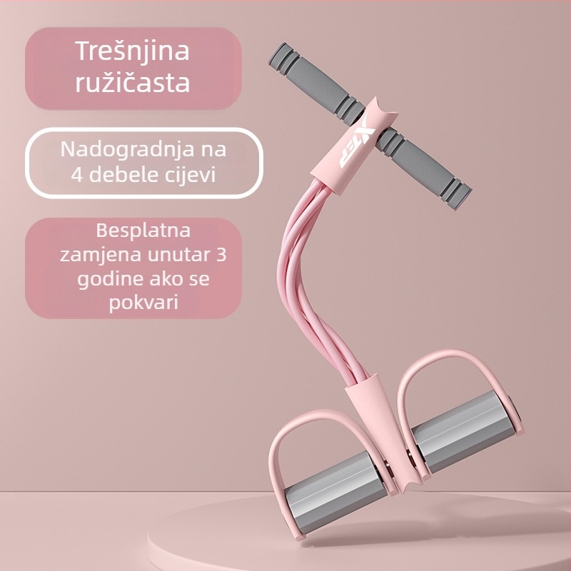 Xtep napinjač s pedalom za žene – fitness za oblikovanje trbuha i leđa, elastična traka, TPE materijal