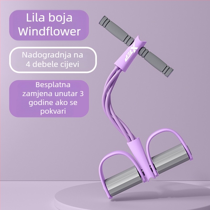 Xtep napinjač s pedalom za žene – fitness za oblikovanje trbuha i leđa, elastična traka, TPE materijal