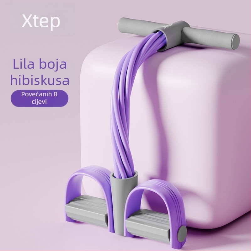 Xtep napinjač s pedalom za žene – fitness za oblikovanje trbuha i leđa, elastična traka, TPE materijal