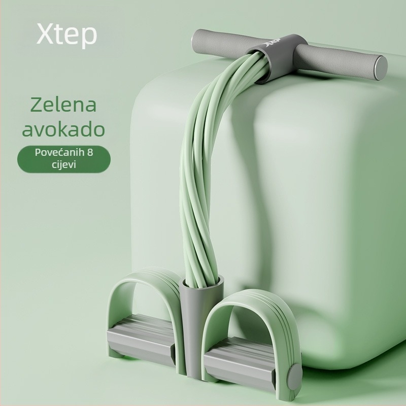 Xtep napinjač s pedalom za žene – fitness za oblikovanje trbuha i leđa, elastična traka, TPE materijal