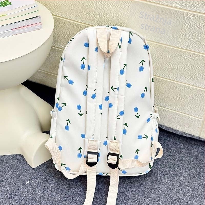 Ženski ruksak od najlona za školu, karikatura uzorak, kapacitet 20–35 L, ultralagan, naramenice s jastučićem zraka