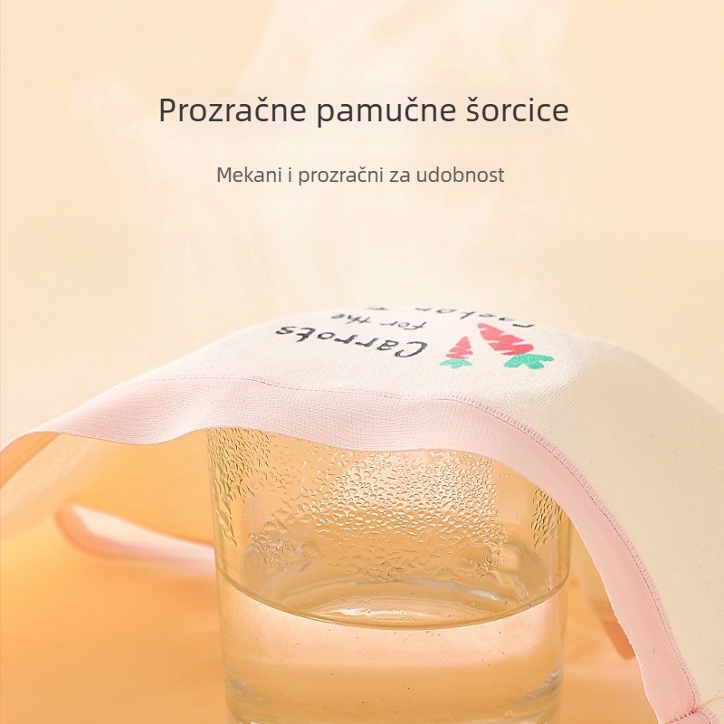 Djevojačke pamučne bokserice u boji, srednji porast, Klasa A, za djecu 3–8 godina (100–140 cm)