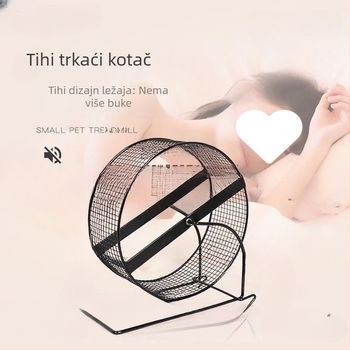 Metalni nosač za hamster točak s točkićem trenuta za male kućne ljubimce