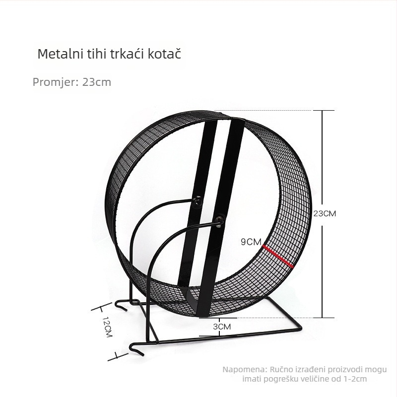 Metalni nosač za hamster točak s točkićem trenuta za male kućne ljubimce