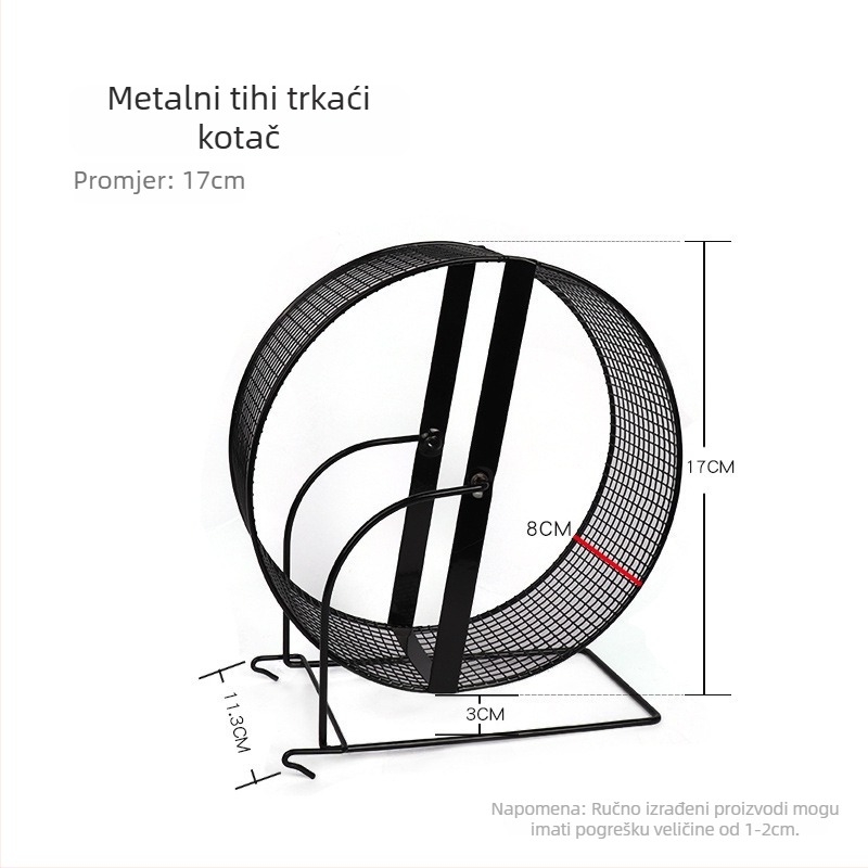 Metalni nosač za hamster točak s točkićem trenuta za male kućne ljubimce