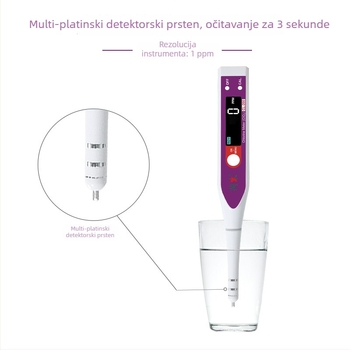 Prijenosni analizator kvalitete vode za klor dioksid CL-200 s kalibratorom doziranja effervescent tableta, raspon mjerenja 0-999 ppm, točnost 1 ppm, napajanje 3.2V
