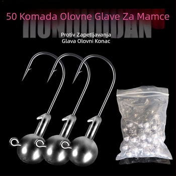 Hongchuan Lead Head Hook za ribolov, kutija 5000 komada, ribolovni udice