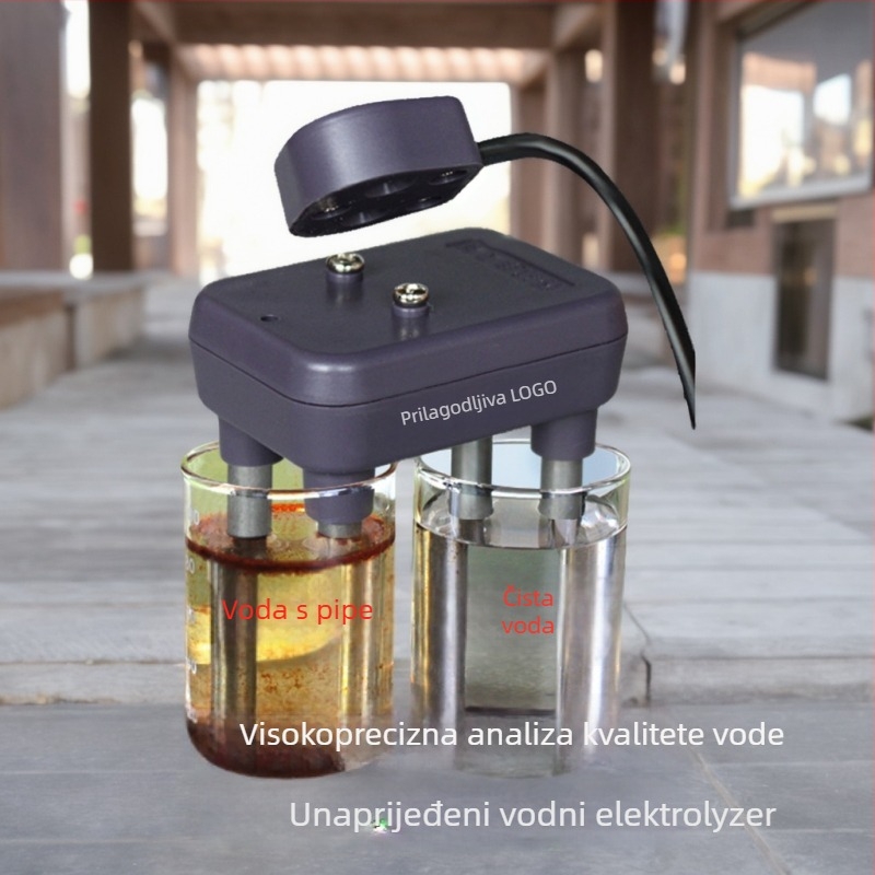 Prijenosni analizator kvalitete vode A17 — test na teške metale; Raspon mjerenja: voda iz slavine, pročišćena voda, organska mineralna voda; Napajanje: 110–220V; Točnost mjerenja: vizualno prepoznavanje