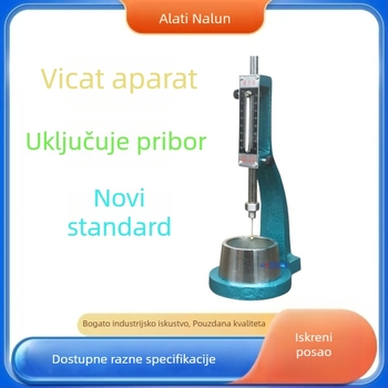 Standardni Vicatov aparat za konzistenciju cementne paste i vrijeme postavljanja – Model Standard, raspon 0-70, točnost 0,1, artikl WKY01, s zamjenjivim okruglim kalupom