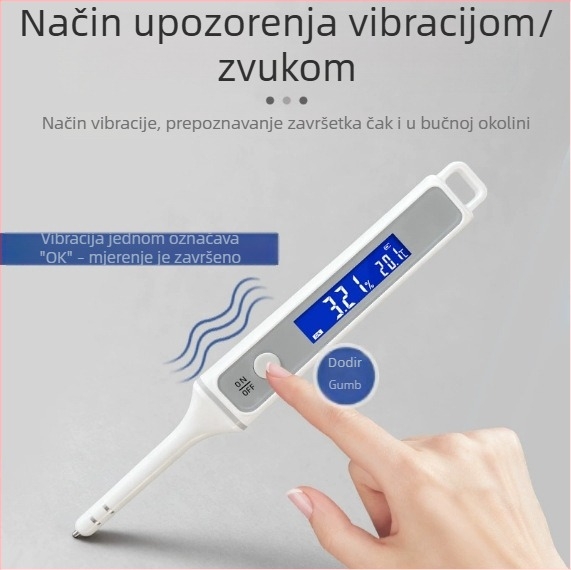 Salinometar za hranu i akvakulturu, visoko precizan elektronički mjerač slanosti morske vode CX4010, raspon mjerenja 0-5% i 0-10%, rezolucija 0,01%, napajanje putem punjenja
