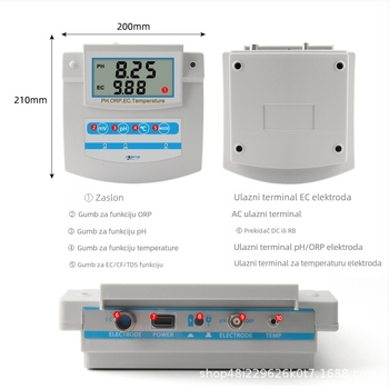 PHS-26C stolni 6-u-1 Analizator kvalitete vode s pH, EC/TDS/CF/ORP, temperaturom i otopljenim kisikom