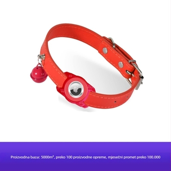 AirTag-kompatibilan vodootporan PU kožni ogrlica za mačke